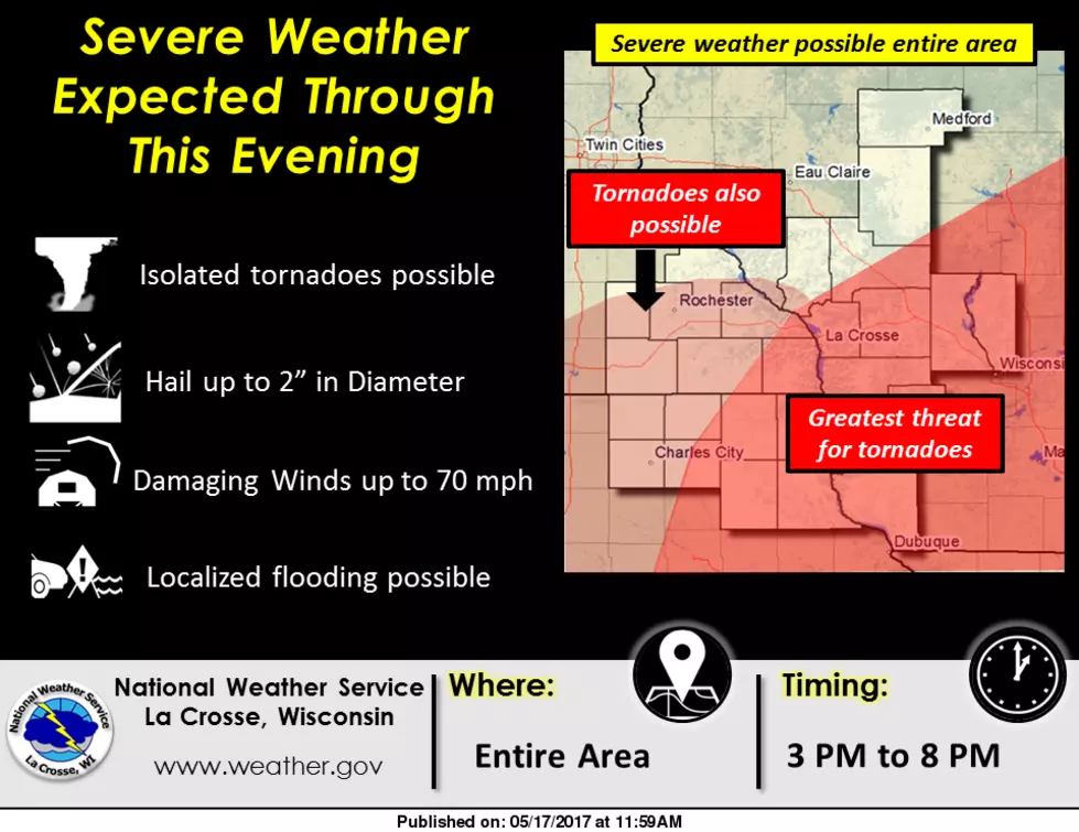 Rochester Area Included in Tornado Watch