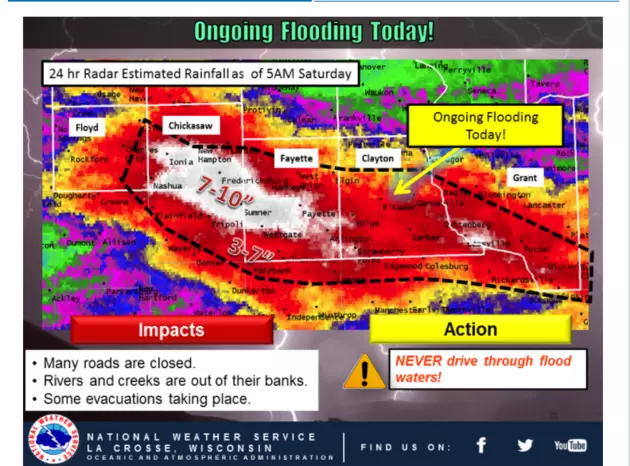 Major Flooding Continues in Northeast Iowa
