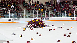 Gophers Beat Wisconsin for WCHA Title