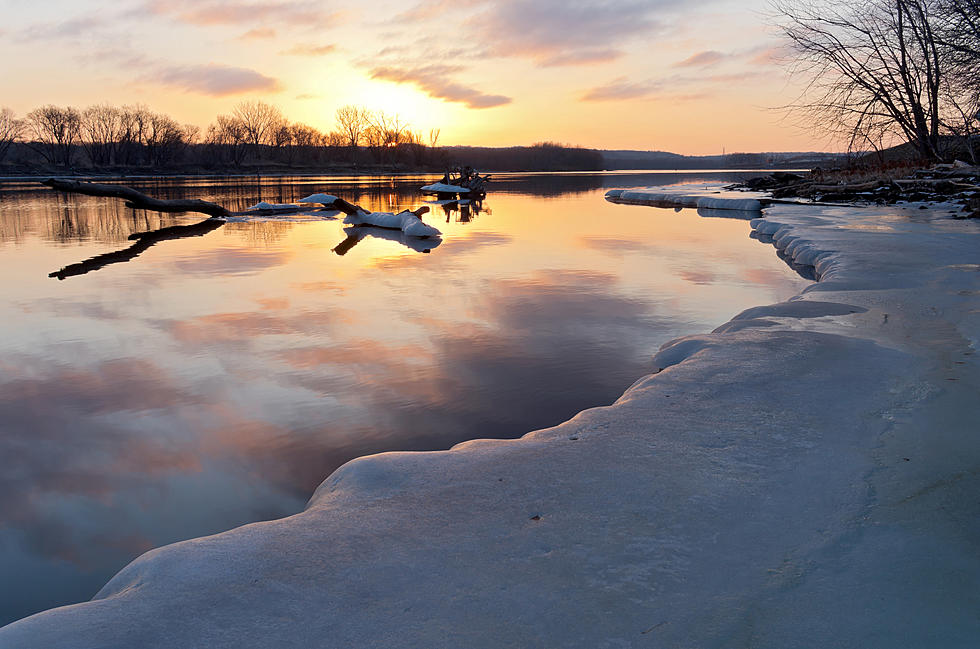 Mississippi River at Flood Stage and Rising at Wabasha