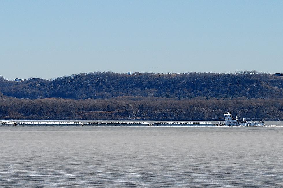 Spring is Here! First Barge of the Season Spotted on Lake Pepin