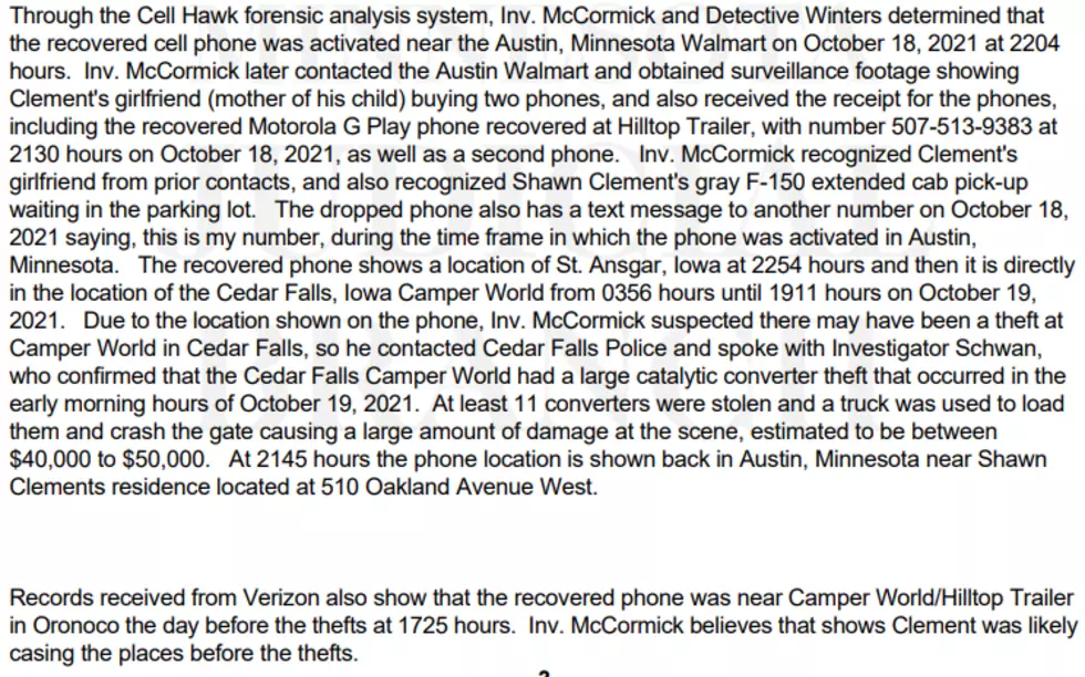 Clement complaint. Olmsted County Court