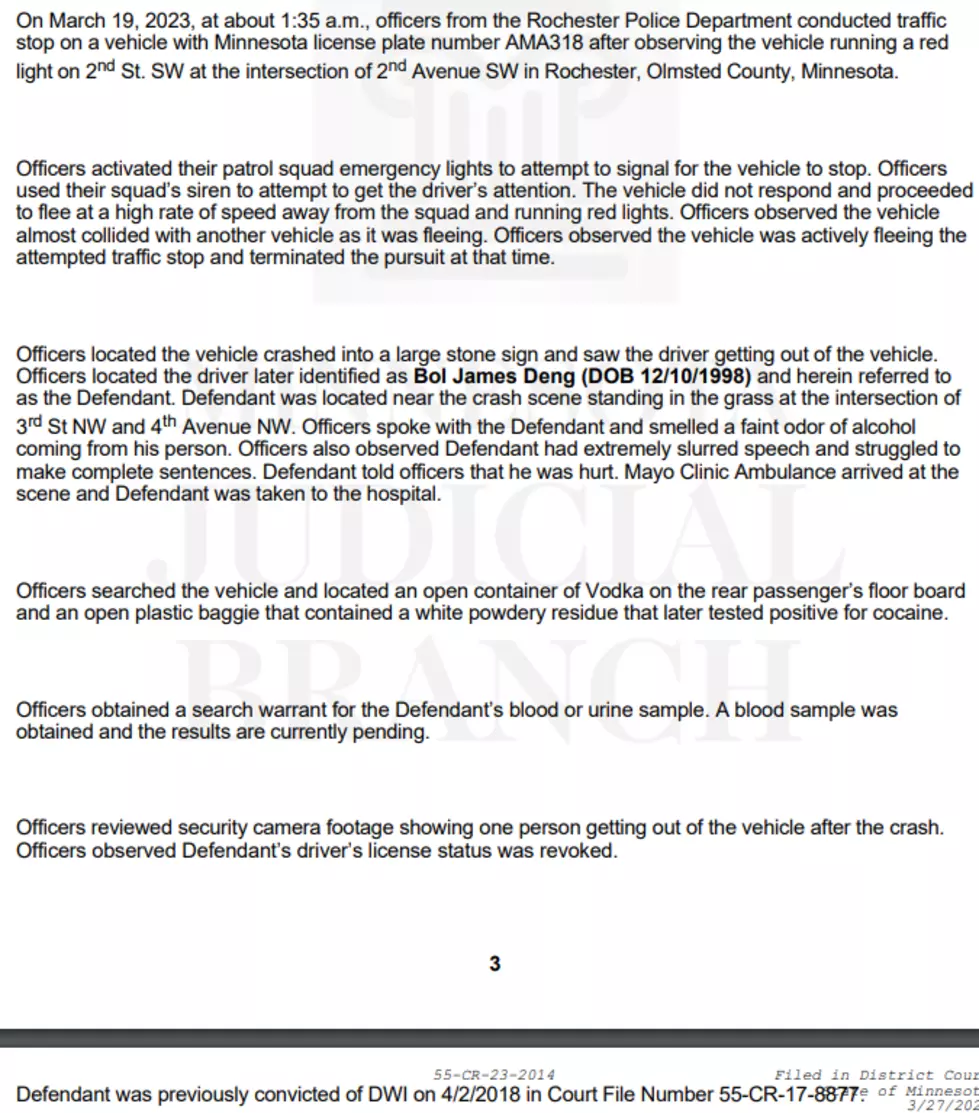 Bol Deng Complaint. Olmsted County Court
