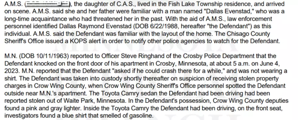 Evenstad complaint. Chisago County Court