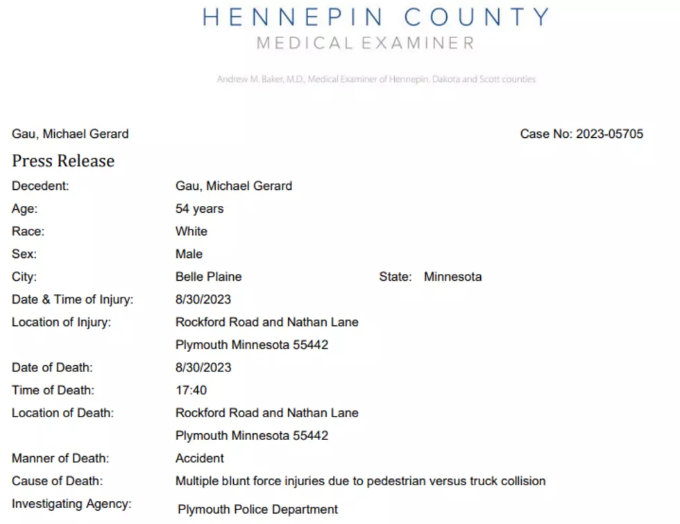 Hennepin County Medical Examiner's Office news release