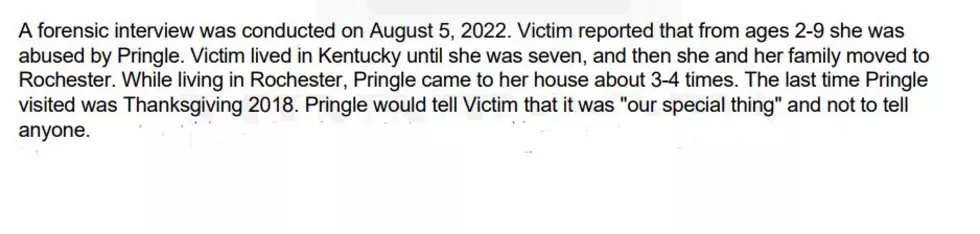 Pringle criminal complaint-Olmsted County Court