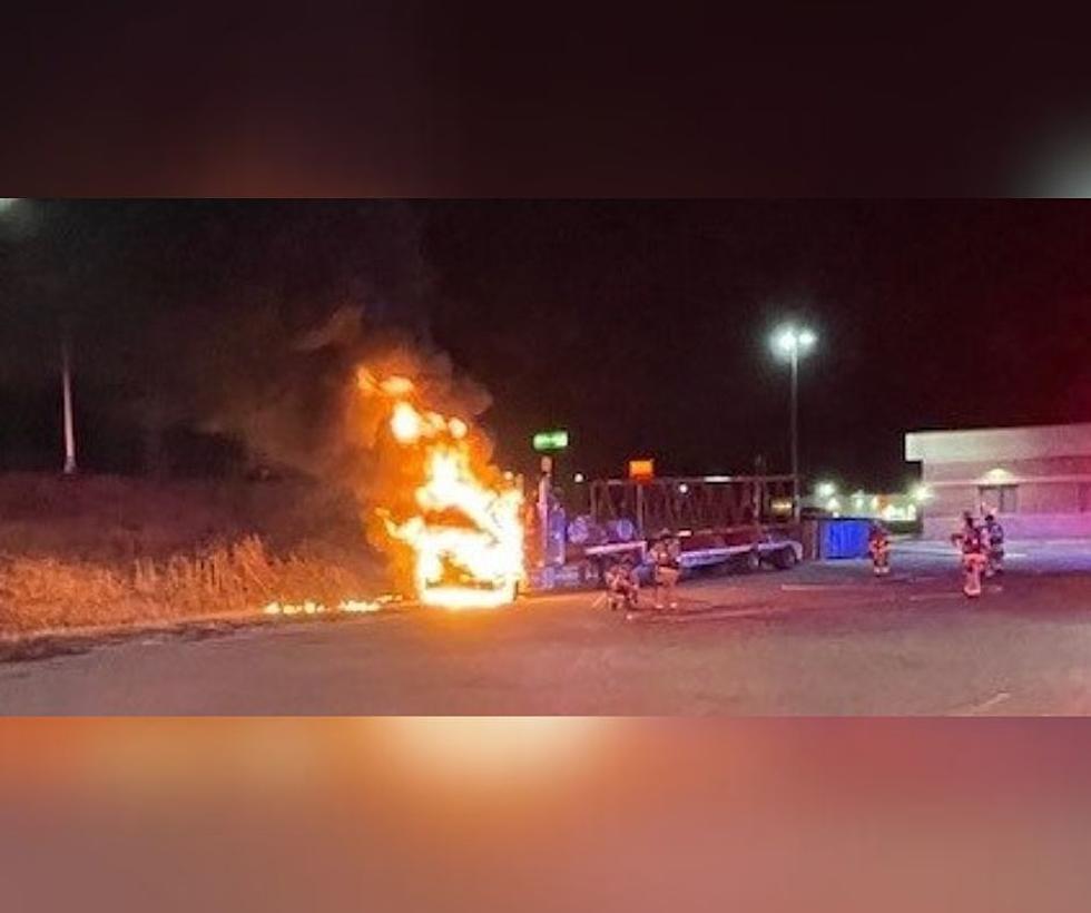 Semi Truck Catches Fire in Rochester Hotel Parking Lot