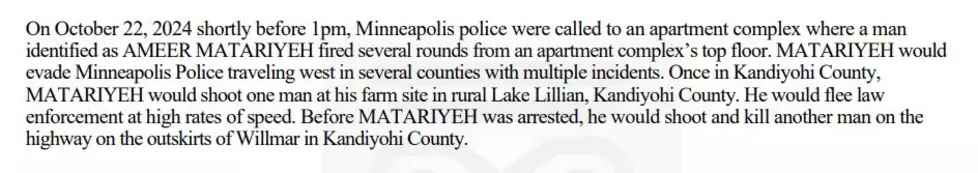 Ameer Matariyeh criminal complaint - Kandiyohi County Court