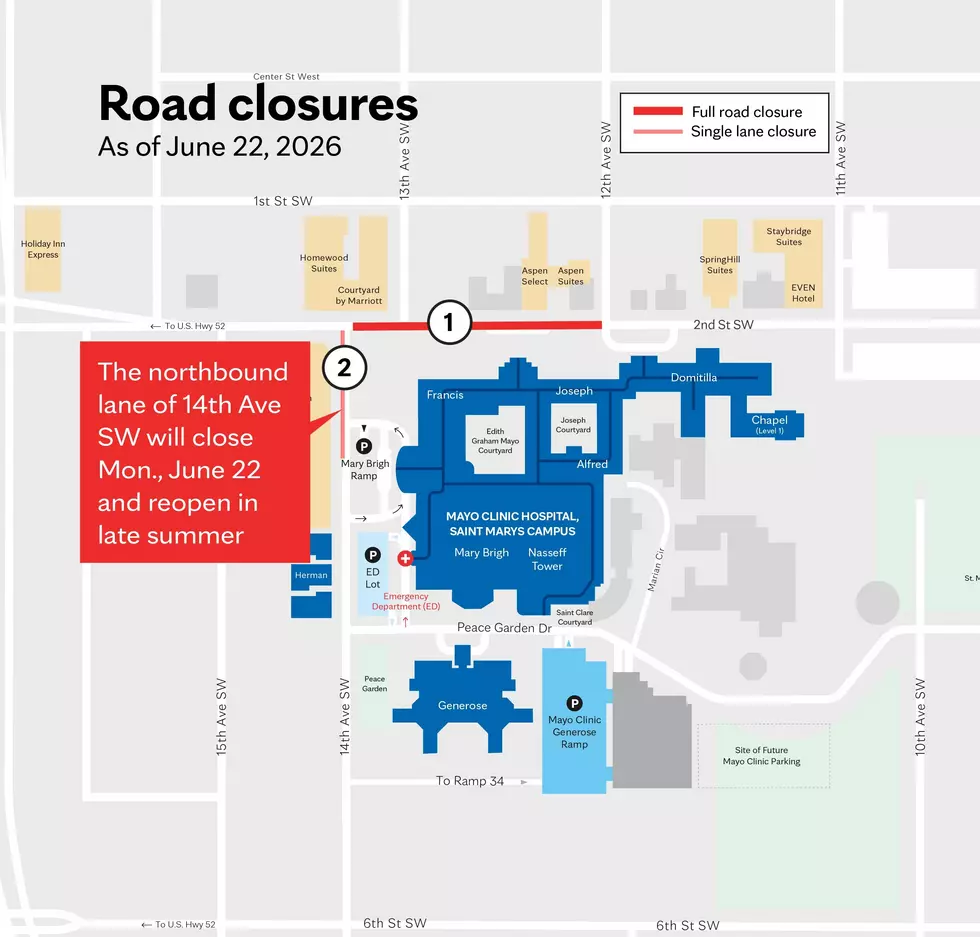 14th Ave. SW Closure. Mayo Clinic