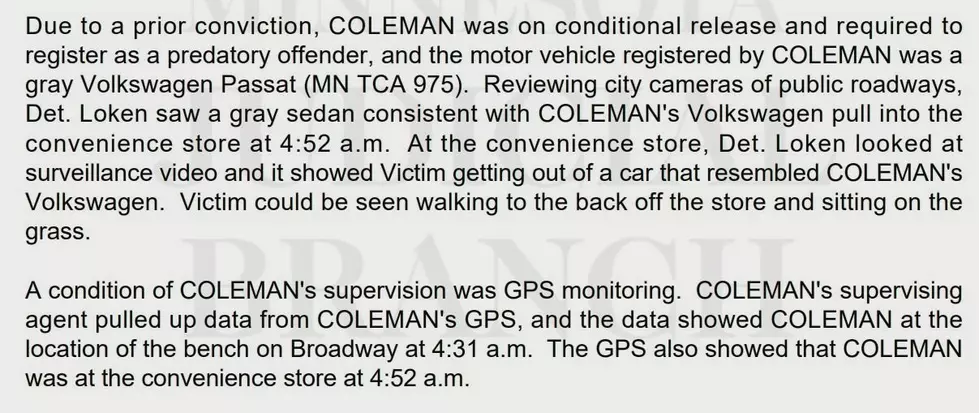 Coleman criminal complaint-Olmsted County court