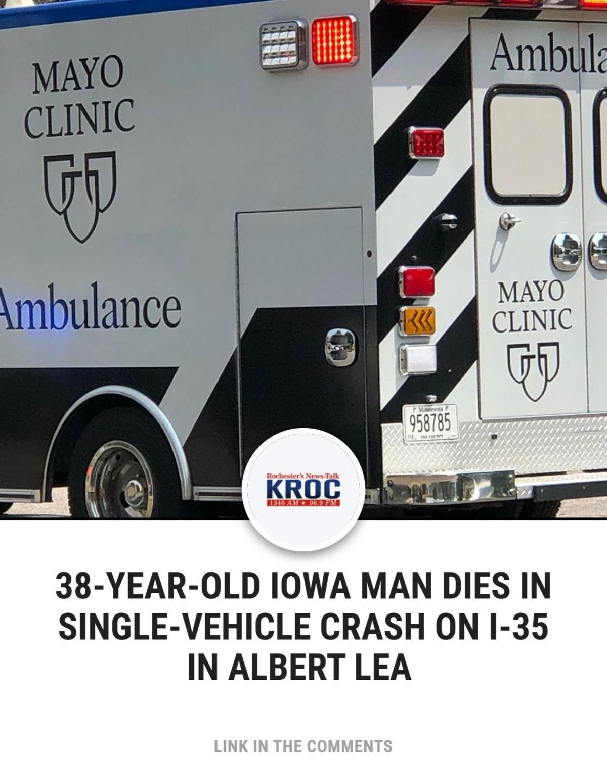 Iowa man Killed in Crash On I-35 in Albert Lea