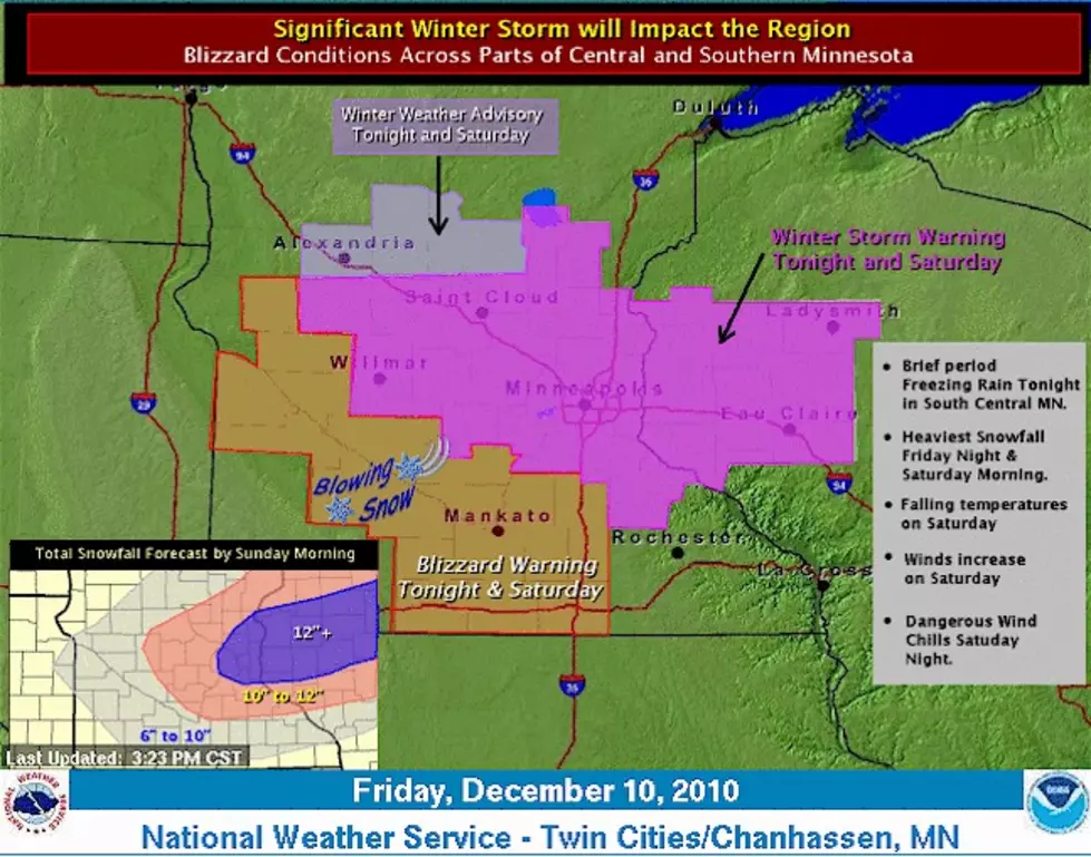 Winter Storm Warning Issued; Expect 6-10&#8243; Of Snow Here