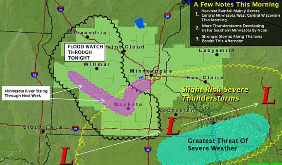 Flood Watch Continues Today For Central Minnesota