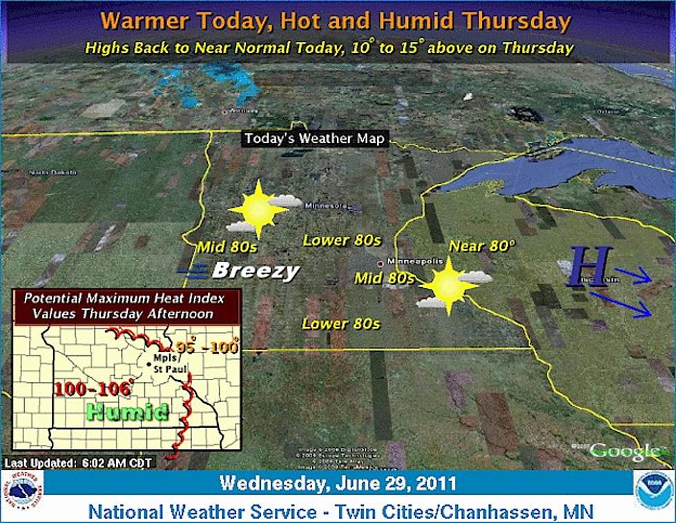 High Temps, Humidity Prompt Central Minnesota Heat Advisory