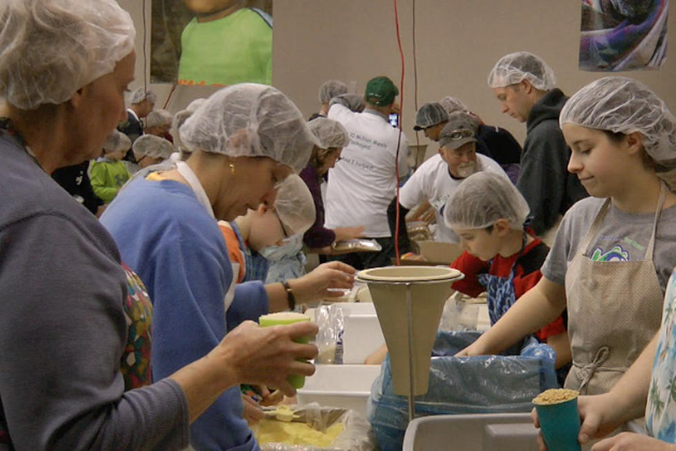 Kids Fighting Hunger Volunteers Package Food For the Philippines [VIDEO]