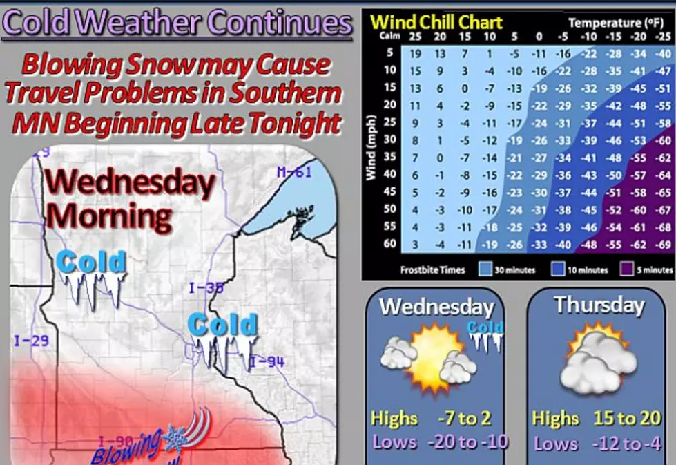 Bitterly Cold Wind Chills Through Wednesday Morning