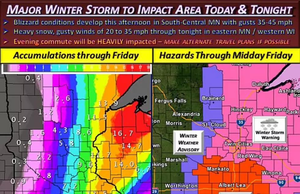 UPDATE: Winter Storm Warning Through Noon Friday