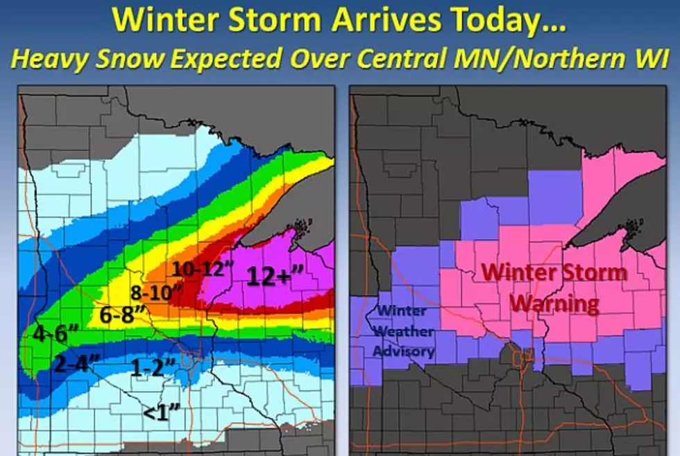 Winter Storm Warning Issued For Parts Of Central Minnesota