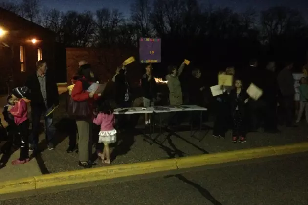 Sartell Library Supporters Gather Outside City Hall