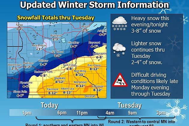 UPDATE: NWS: Winter Weather Advisory Issued For Monday Night, Tuesday