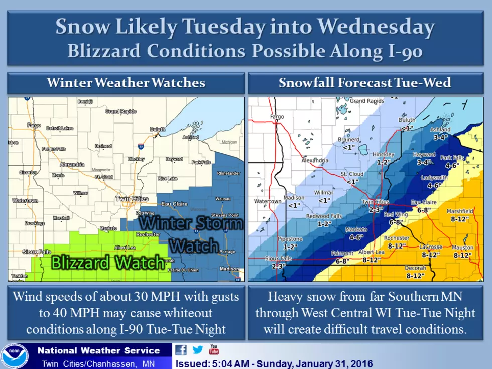 Wintry Weather Expected in Southeastern Minnesota