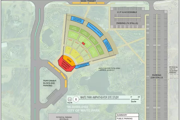 Waite Park Officials Views Amphitheater Concept Plan, Design Phase Could Come Next Month