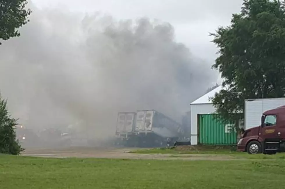 Building, Two Semitrailers Destroyed in Paynesville Fire