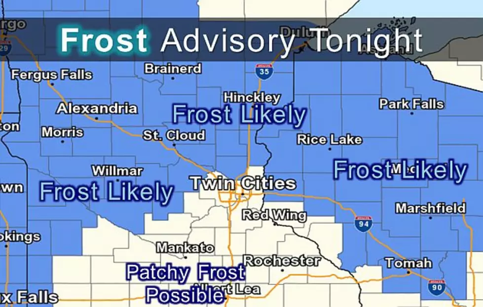 Frost Advisory Overnight, Early Saturday