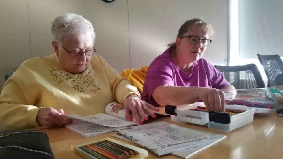 Coloring Away Stress at the St. Cloud Public Library