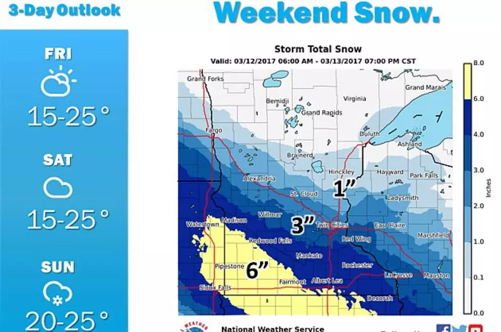Snow Possible Sunday Into Monday
