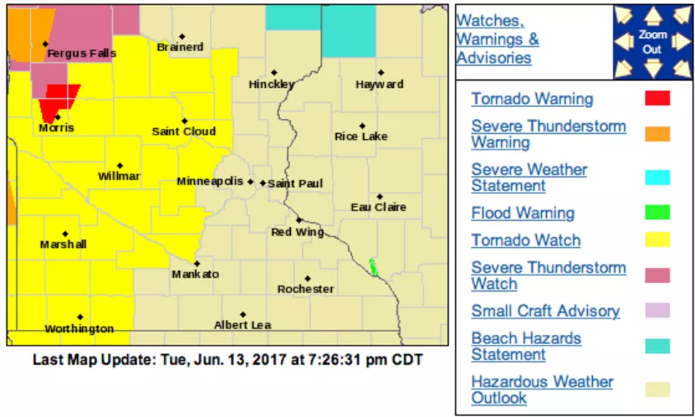 Tornado Watch Issued for Most of Central Minnesota