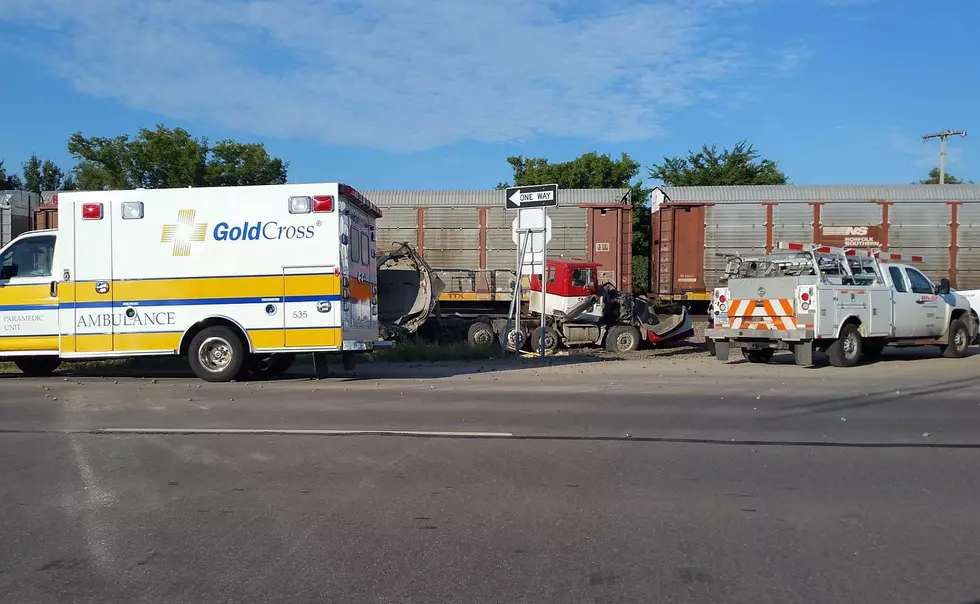 Dump Truck Driver Hurt in Collision with Train