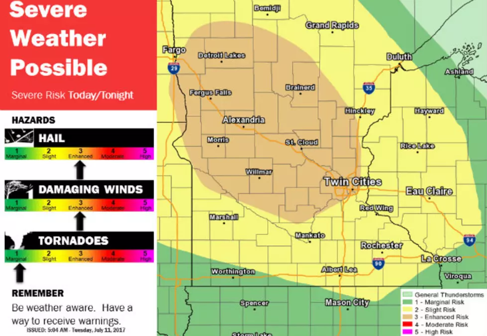 Severe Storms Possible Across Central MN