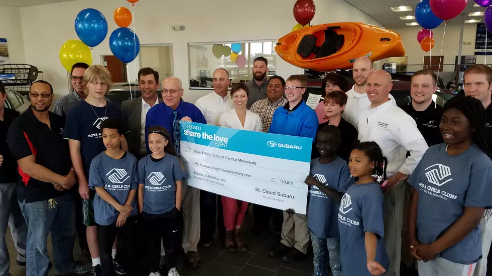 St. Cloud Subaru ‘Shares the Love’ With Boys and Girls Clubs