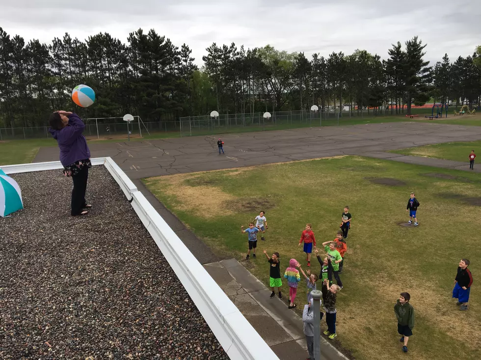 Rice Elementary Principal Spends School Day on the Roof [VIDEO]