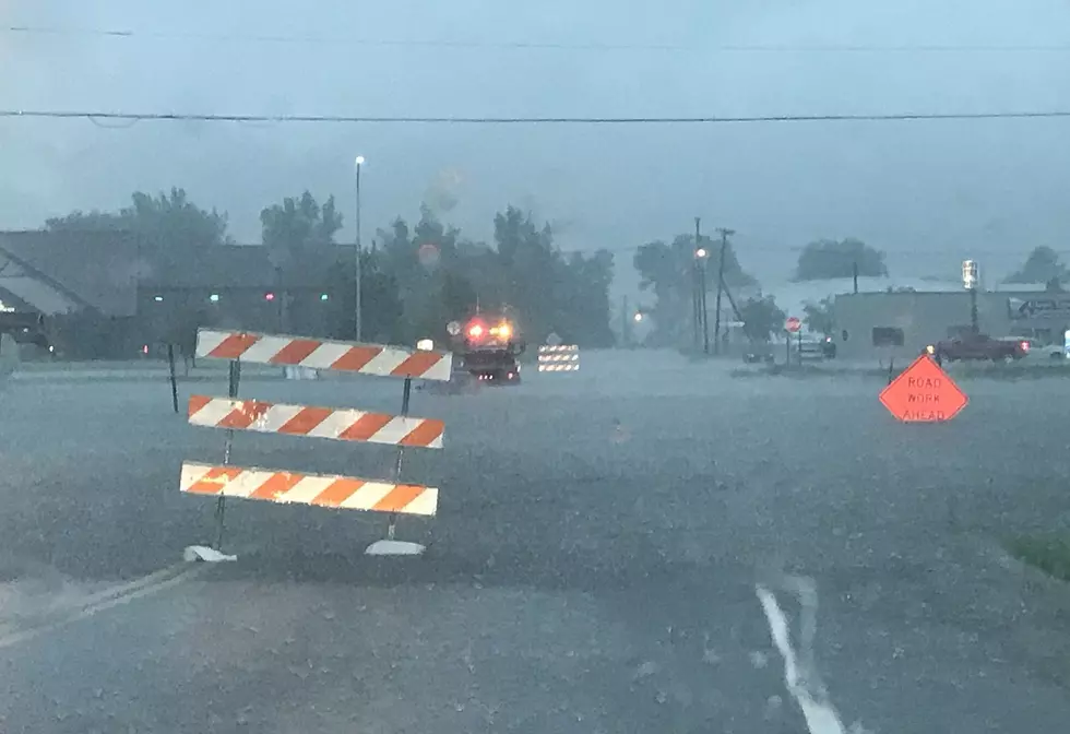Heavy Rain Causes Street Flooding in Mora, Area Towns
