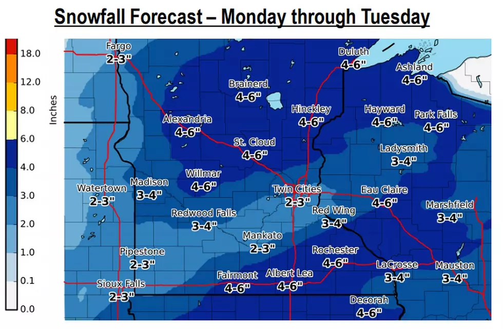 Widespread Snow Possible on Monday, Tuesday