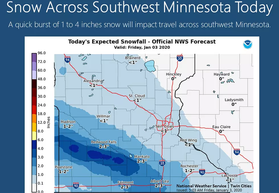 Snow Possible for Southern Minnesota