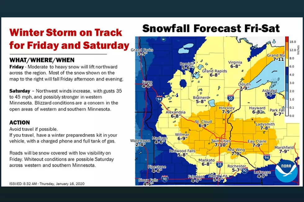 Winter Storm Will Impact Minnesota Friday, Saturday