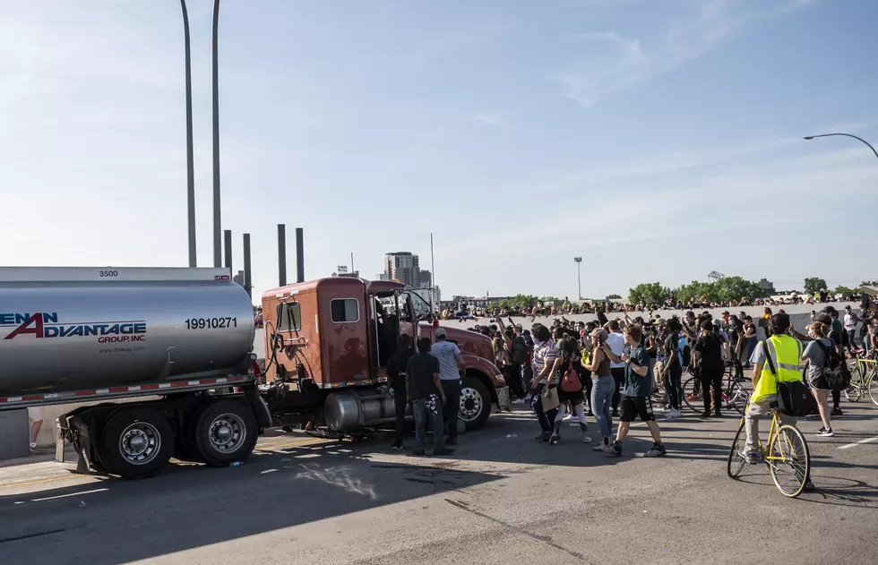 Tanker Drives Into Crowd; No Apparent Injuries