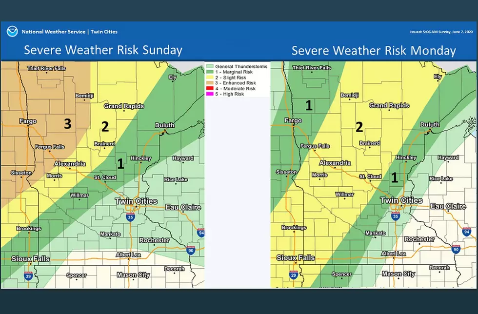 Strong Storms Possible Sunday, Monday