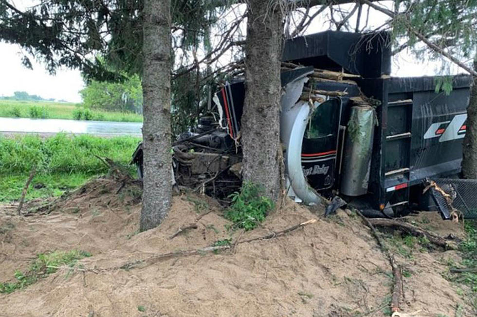 Blown Tire Causes Grain Truck to Crash in Stearns County