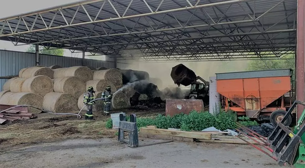 Hay Bales Damaged in Fire Near Sauk Centre