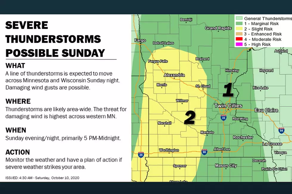 Strong Storms Possible Sunday Night
