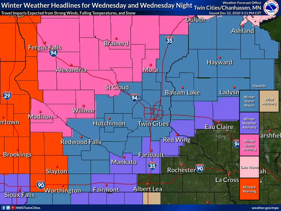 Stearns, Benton Counties Included in Winter Storm Warning