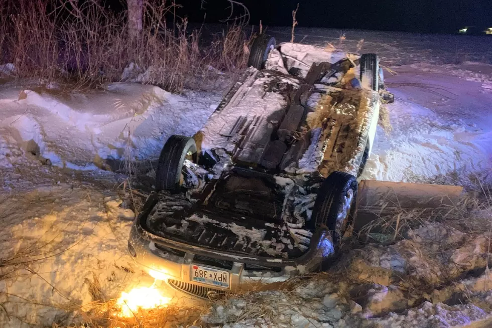 Icy Road Leads to Rollover in Eden Lake Township