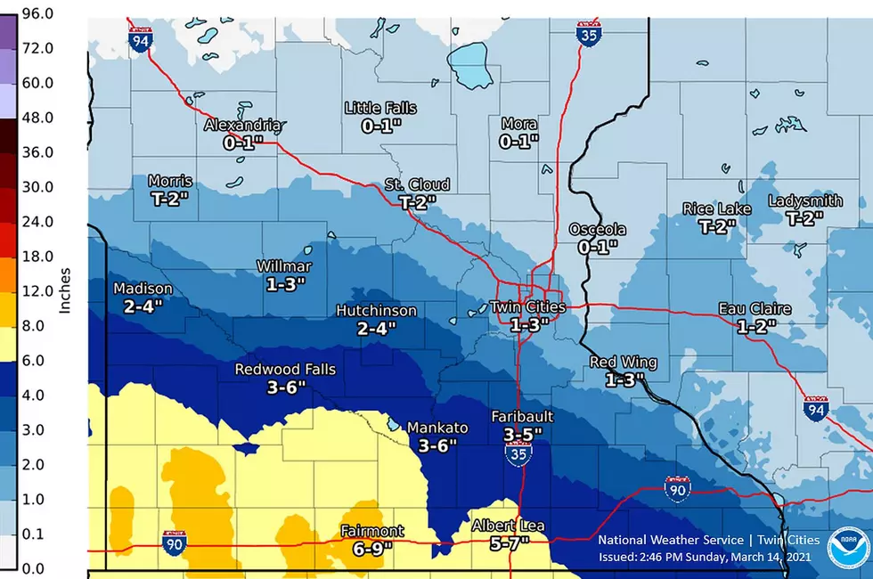Snow Impacting Southern Minnesota