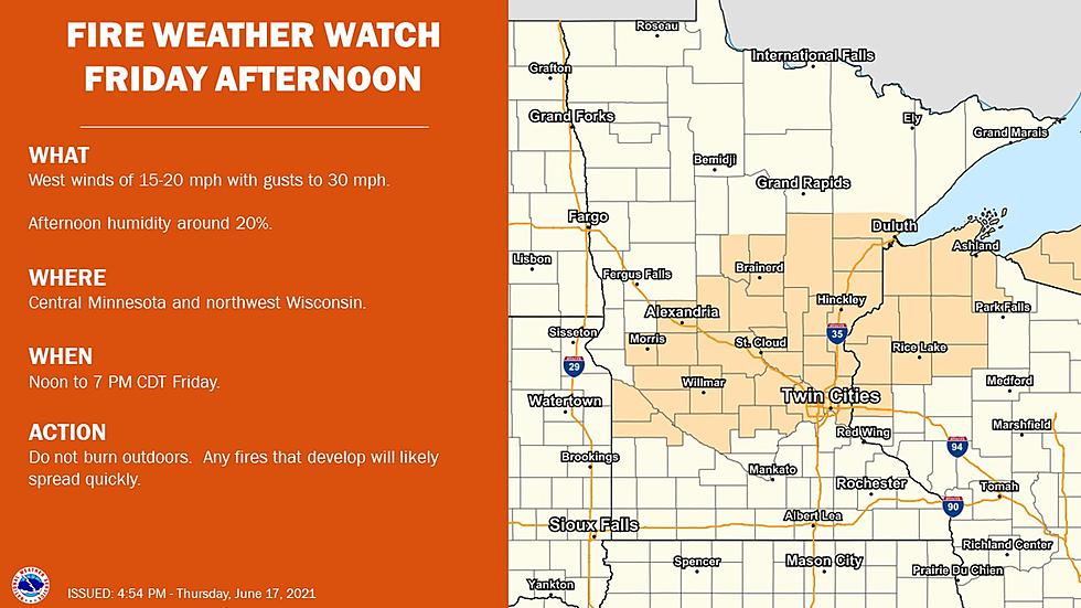 Fire Weather Watch Issued for Friday Afternoon