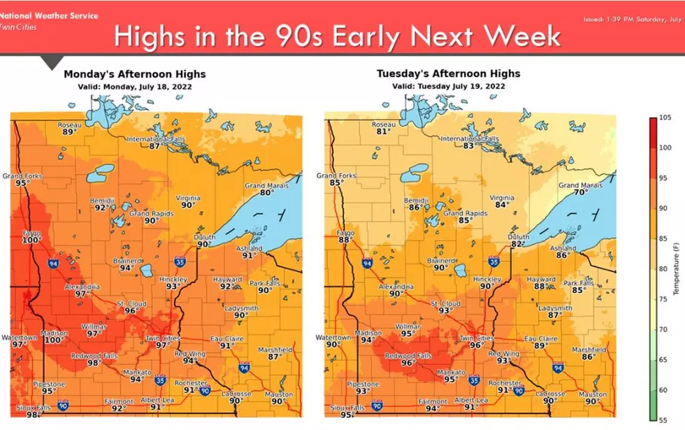 High Temps Climbing Into the 90s Next Week