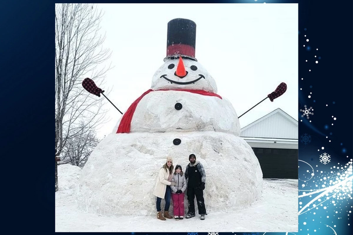 You could make over an 80-foot-tall snowman with all the snow on the Buffalo  Bills' football field